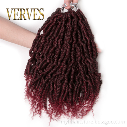 Spring Twist culry kinky Crochet Braid Hair Extensions 12 inch,24 strands/pack Synthetic ombre braiding hair twist